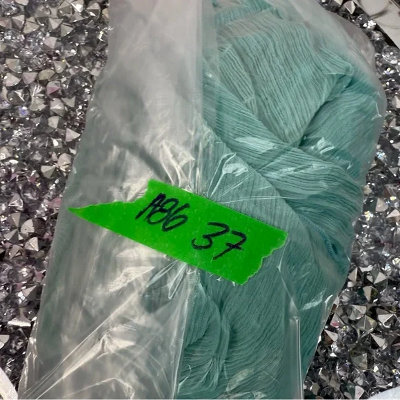 Guess top y2k fairy whimsy whimsical shirt blouse Sheer Teal Long Sleeve Top - Picture 15 of 15